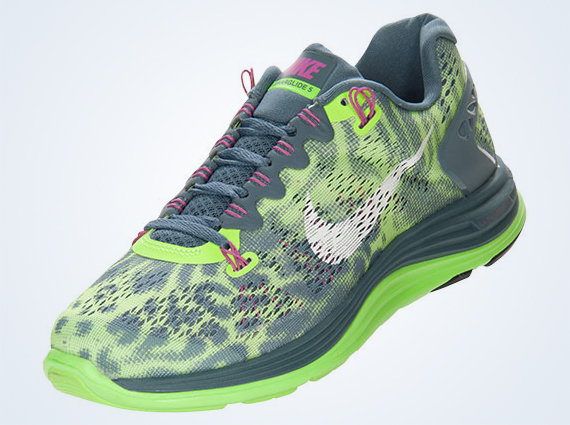 Nike WMNS LunarGlide+ 5 - Armory Slate - Flash Lime - Club Pink