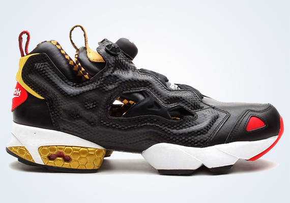 Reebok Insta Pump Fury - Black - True Gold - Excellent Red