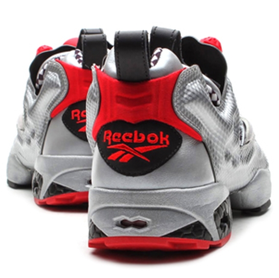 Reebok Insta Pump Fury Silver Black Excellent Red Porcelain 03