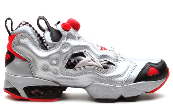 Reebok Insta Pump Fury Silver Black Excellent Red Porcelain 05