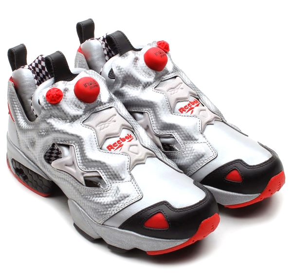 Reebok Insta Pump Fury Silver Black Excellent Red Porcelain 06