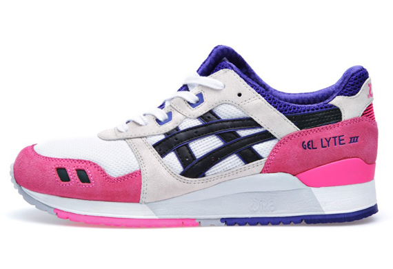 White Pink Asics Gel Iii 1