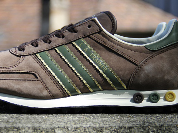 Adidas La Trainer Brown Olive 2