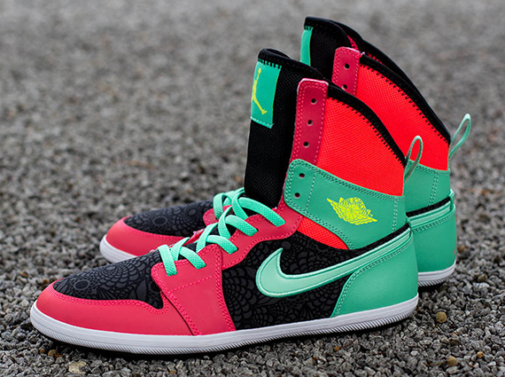 Air Jordan 1 Skinny High GS – Atomic Red – Volt – Green Glow