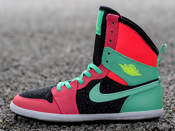 Air Jordan 1 High Skinny Atomic Red Green 4