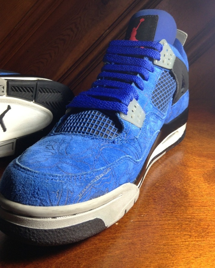 Air Jordan Iv Blue Laser Sample On Ebay 03