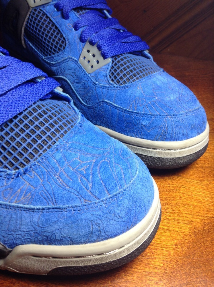 Air Jordan Iv Blue Laser Sample On Ebay 06
