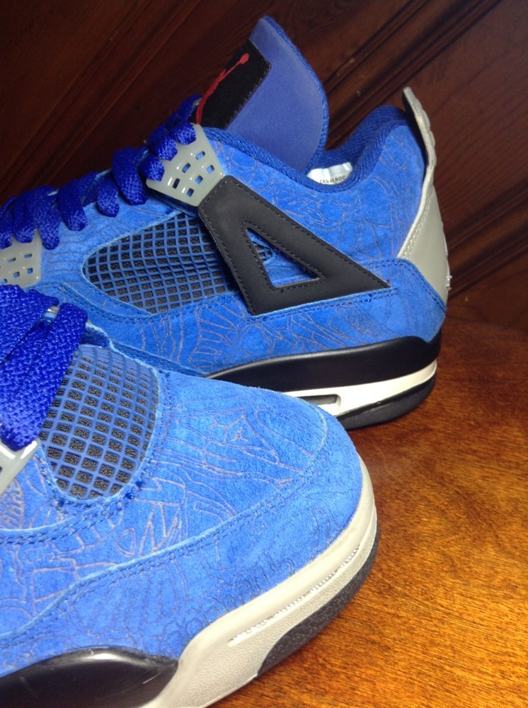 Air Jordan Iv Blue Laser Sample On Ebay 08