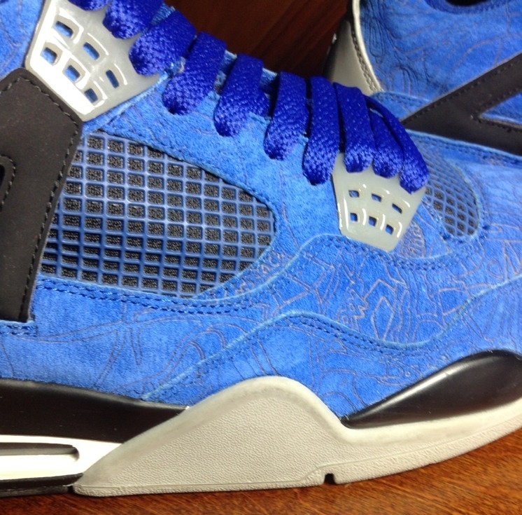 Air Jordan Iv Blue Laser Sample On Ebay 09
