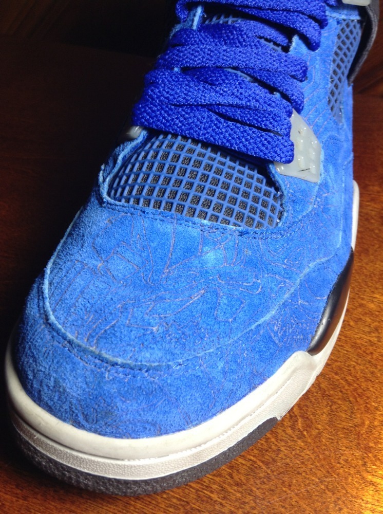 Air Jordan Iv Blue Laser Sample On Ebay 11