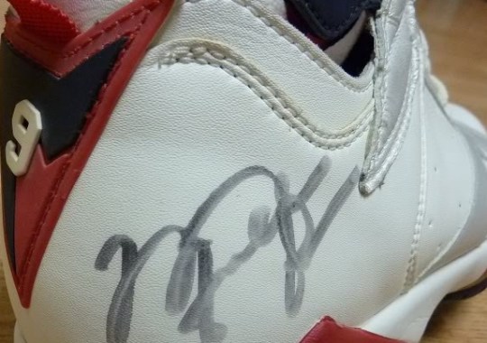 Air Jordan VII “Olympic” – Game Issued Autographed Pair