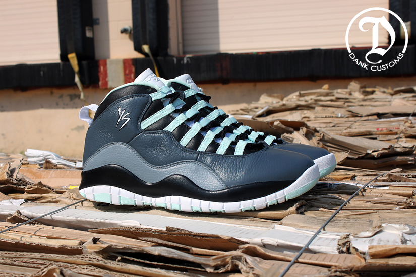 Air Jordan X Green Glow Dank Customs 2