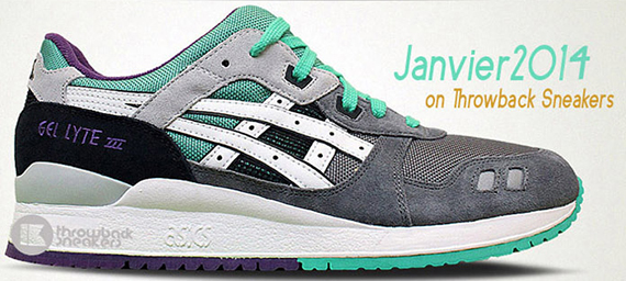 Asics Gel Lyte Iii Grey Mint Purple January 2014