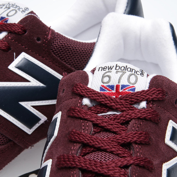 New Balance 670 Burgundy Navy White 3