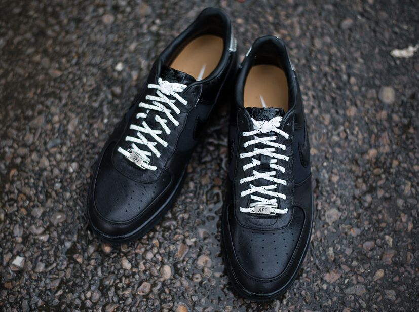 Nike Air Force 1 Downtown Black Metallic Silver 2