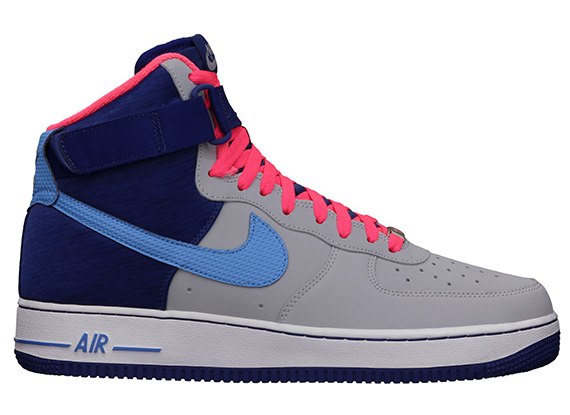 Nike Air Force 1 High Wolf Grey Distance Blue Deep Royal Blue 2