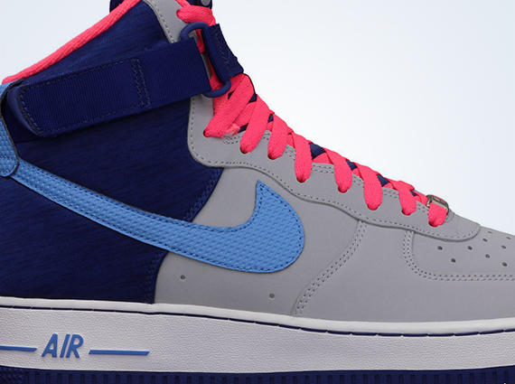 Nike Air Force 1 High - Wolf Grey - Deep Royal Blue