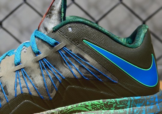 Nike LeBron X Low – Tarp Green – Neo Turquoise – Poison Green