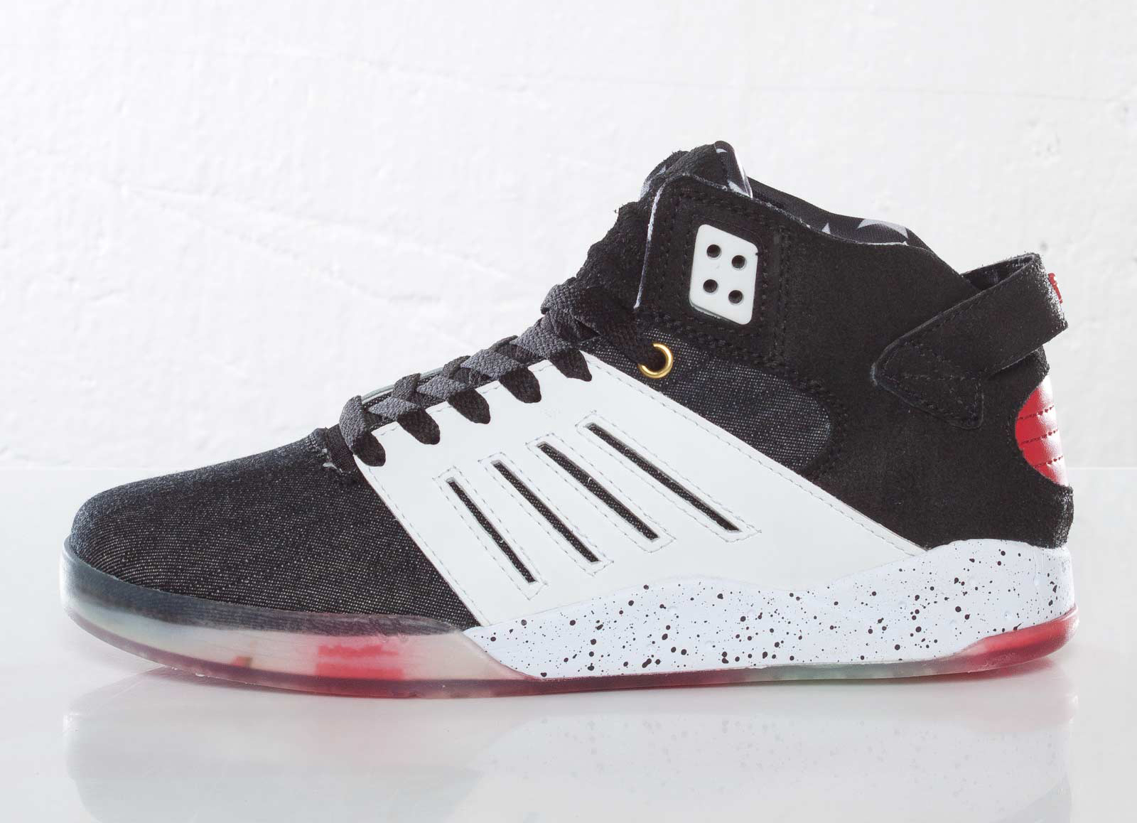 Supra Skytop 3 Black Denim Red 3