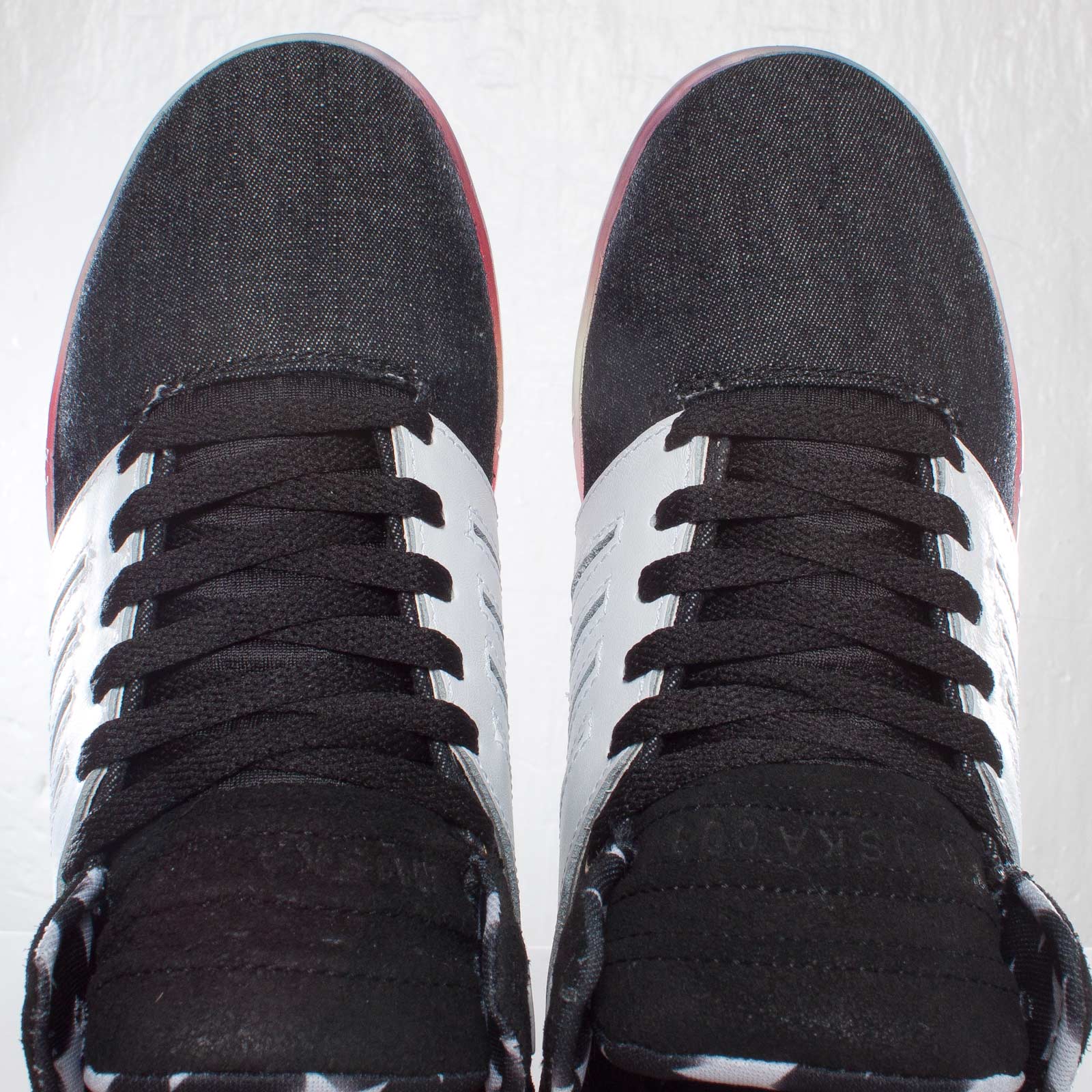 Supra Skytop 3 Black Denim Red 7