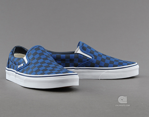 Vans Classic Slip On Royal Blue Checkerboard 1