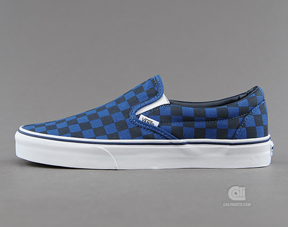 Vans Classic Slip On Royal Blue Checkerboard 2