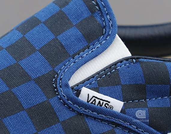 Vans Classic Slip On Royal Blue Checkerboard 3