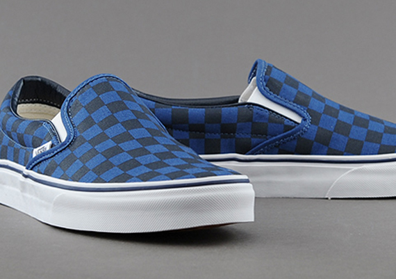 Vans Slip-On - Dark Blue Checkerboard