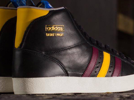 adidas Originals Basket Profi – Black – Light Maroon – Ray Yellow