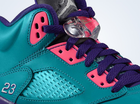 Air Jordan 5 GS – Teal – Pink – Purple