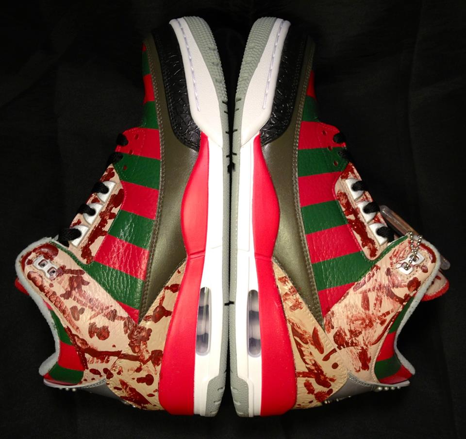 Air Jordan Iii Freddy Krueger Customs 04