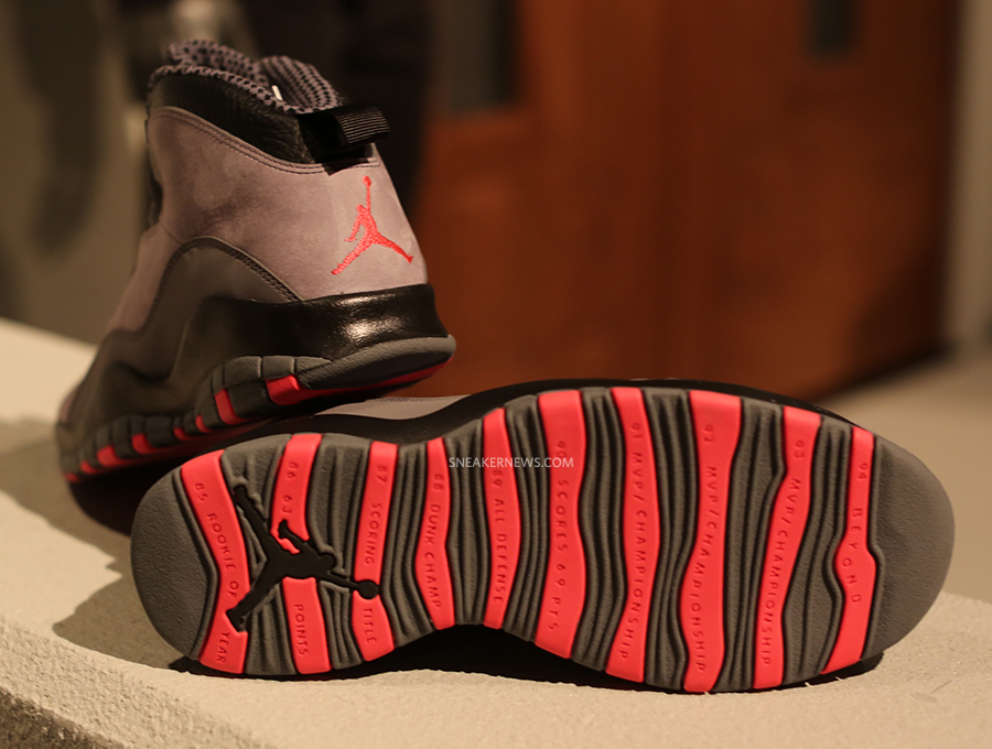 Air Jordan X Cool Grey Infrared Black 3