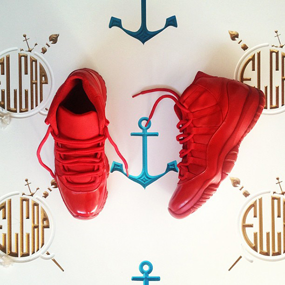 Air Jordan Xi Red Customs By Elcappy 1