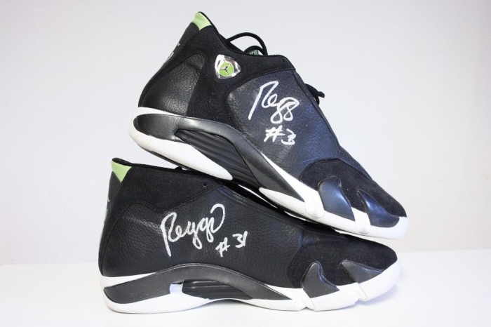Air Jordan Xiv Indiglo Reggie Miller Autograph 01