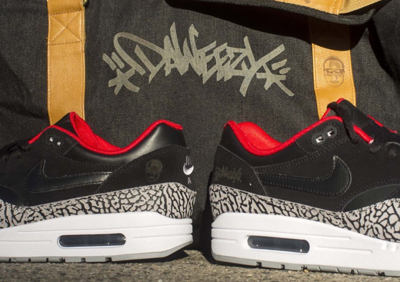 Nike Air Max 1 “Black Cement Laser” Customs by Absolelute