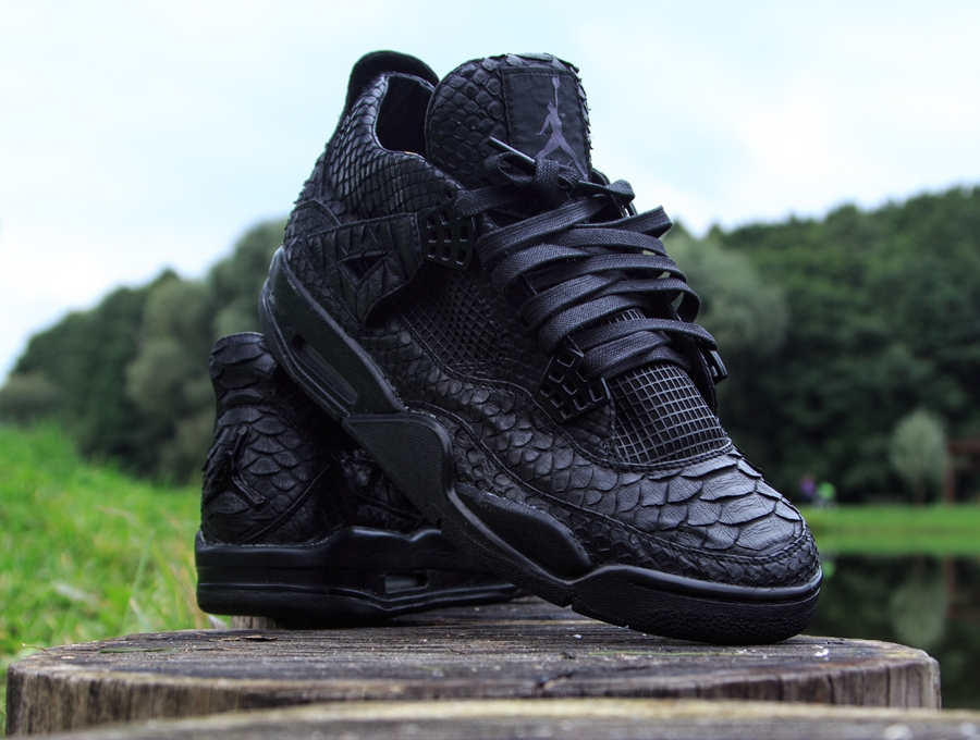 Air Jordan IV "Black Python" Customs by McMaggi