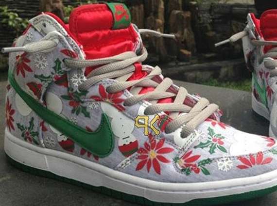 Concepts x Nike SB Dunk High “Ugly Christmas Sweater” Sample