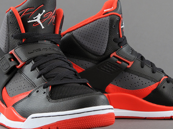 Jordan Flight 45 High - Black - Gym Red - Dark Grey