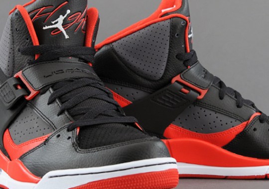 Jordan Flight 45 High – Black – Gym Red – Dark Grey