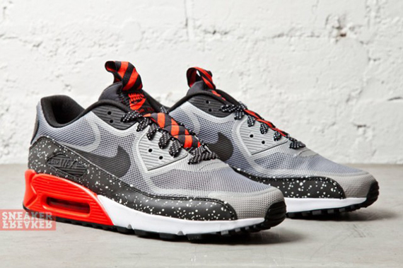 Nike Air Max 90 Cmft Prm Tape Medium Grey Challenge Red 1