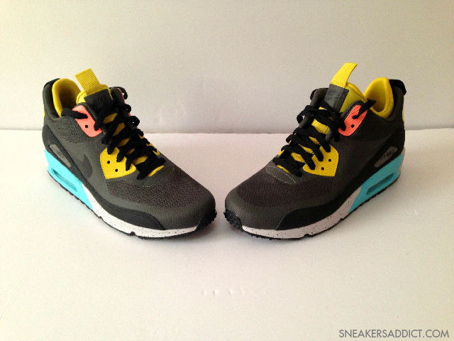 Nike Air Max 90 Mid No Sew Black Olive Yellow Blue 3