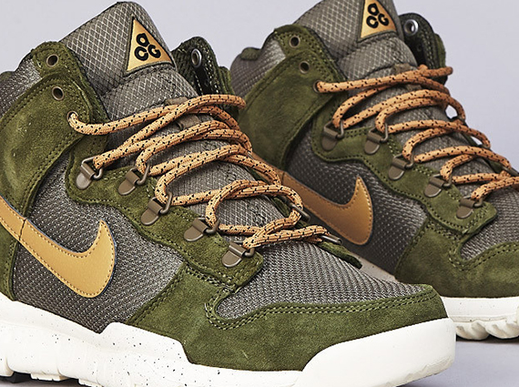 Nike Dunk High Oms Olive Gold 1