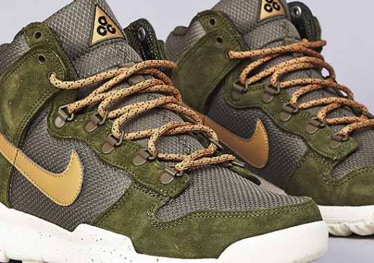 Nike Dunk High OMS – Light Green – Flight Gold – Medium Olive