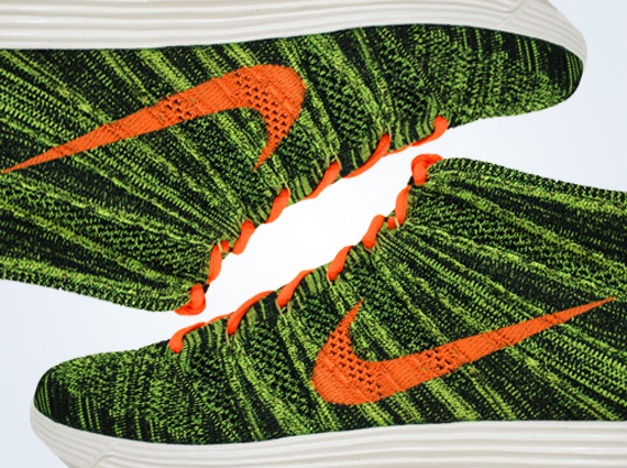 Nike Lunar Flyknit Chukka - Black - Total Orange - Sequoia - Parachute Gold