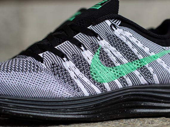 Nike WMNS Flyknit Lunar1+ - White - Green Glow - Dark Grey - Black