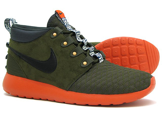 Nike Roshe Run Sneakerboot Dark Loden Orange 2