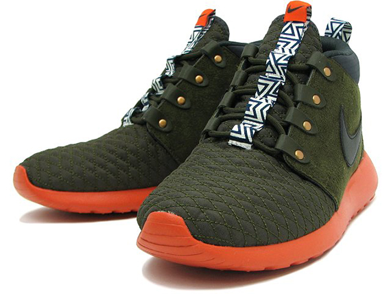 Nike Roshe Run Sneakerboot Dark Loden Orange 3