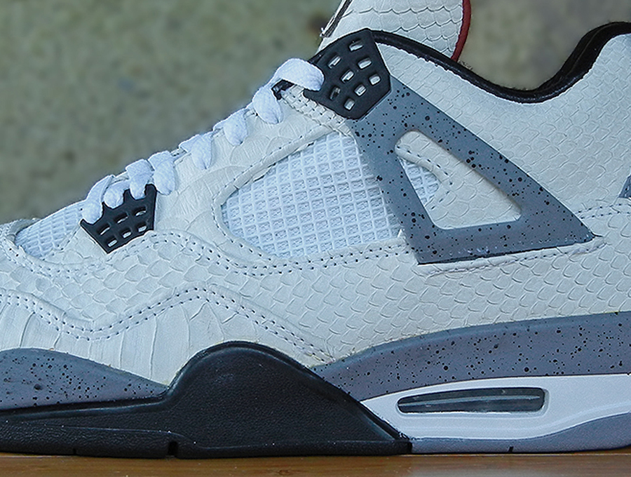 Air Jordan IV "White Python" by JBF Customs