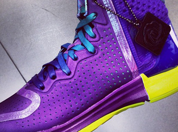 adidas D Rose 4 - Purple - Teal - Yellow