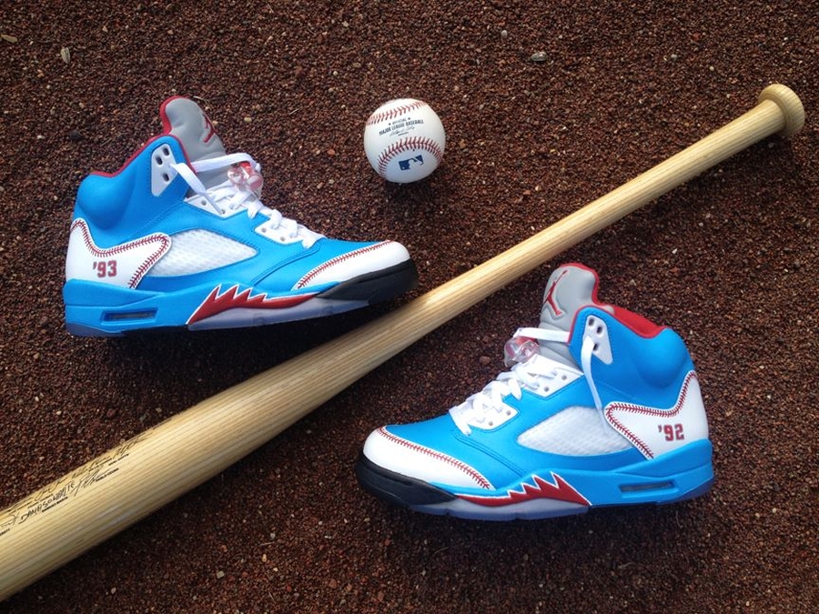 Air Jordan 5 Toronto Bluejays Custom 04